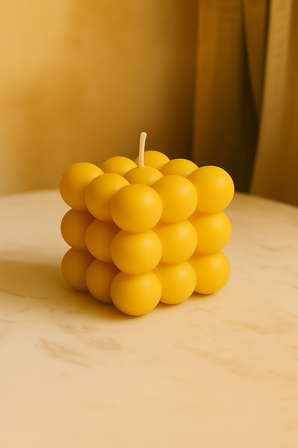 Aesthetic Bubble Cube Candle - Trendy Home Decor