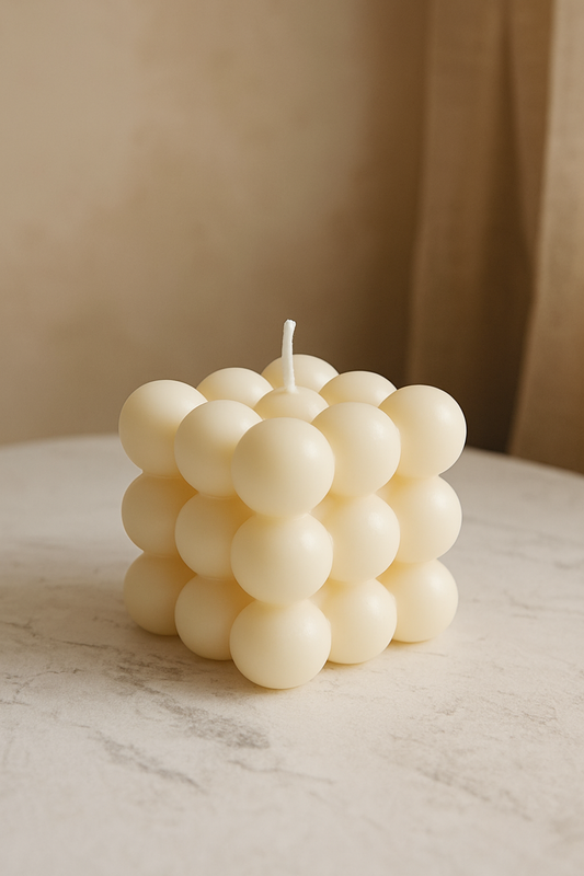 Aesthetic Bubble Cube Candle - Trendy Home Decor
