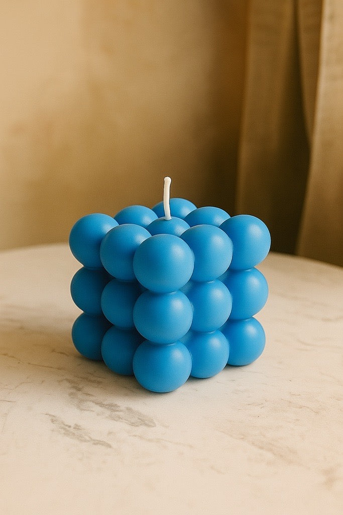 Aesthetic Bubble Cube Candle - Trendy Home Decor