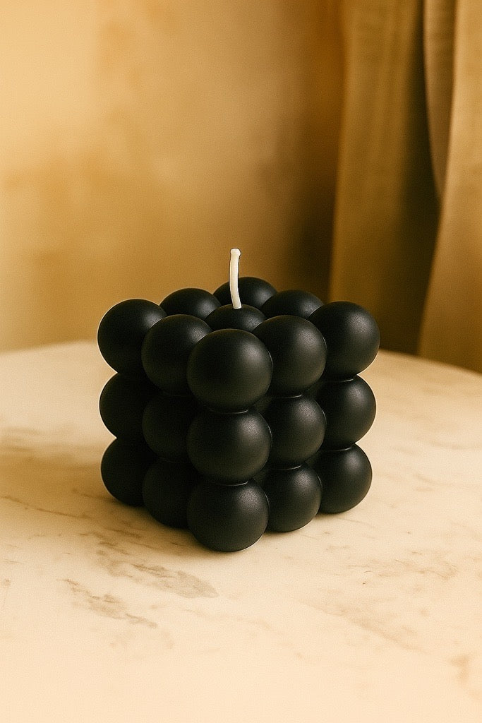 Aesthetic Bubble Cube Candle - Trendy Home Decor