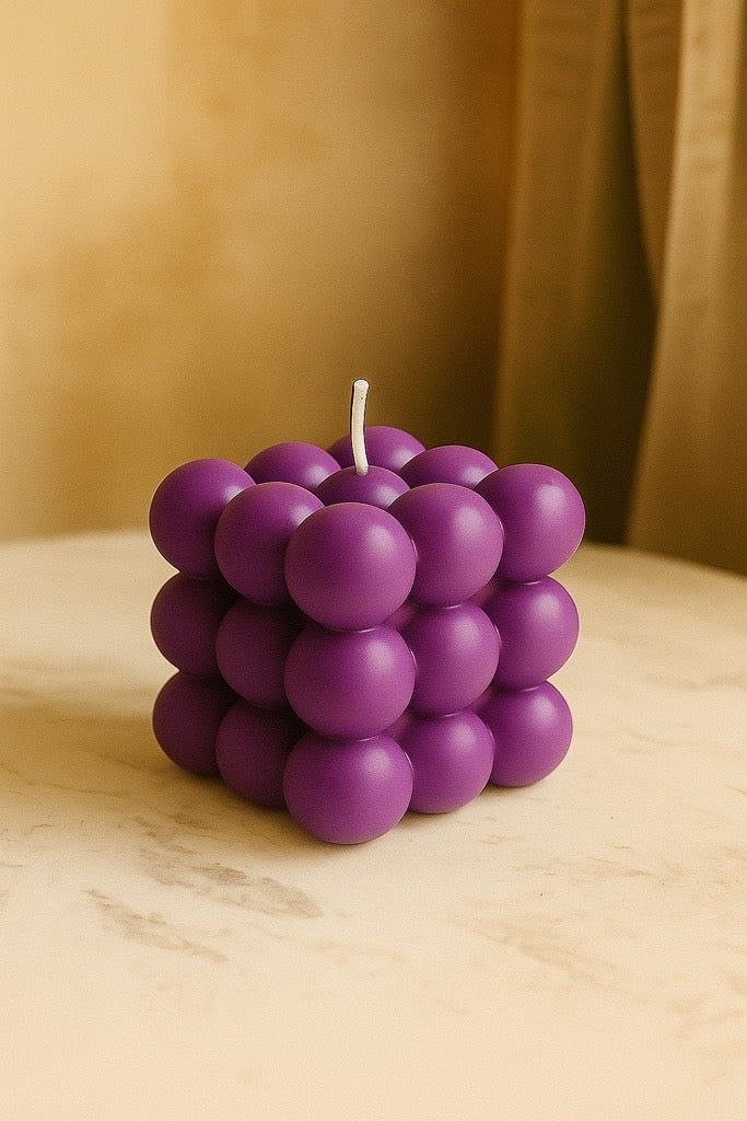 Aesthetic Bubble Cube Candle - Trendy Home Decor