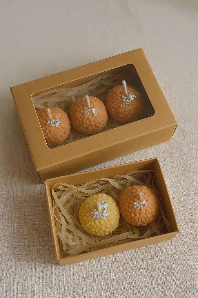Diwali/Corporate Gifting Laddoo Candles Set of 2,3