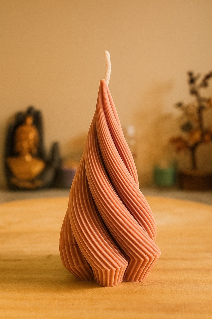 Spiral Cone decorative candle, ideal for home decor, events and festive gifting