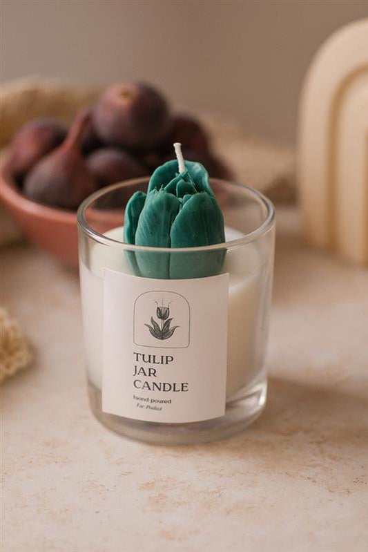 Floral, Tulip Bloom candle for romantic ambiance, home decor and festive gifting