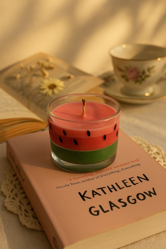 BougieBliss scented candle with sweet fruity aroma for summer home decor and gifting